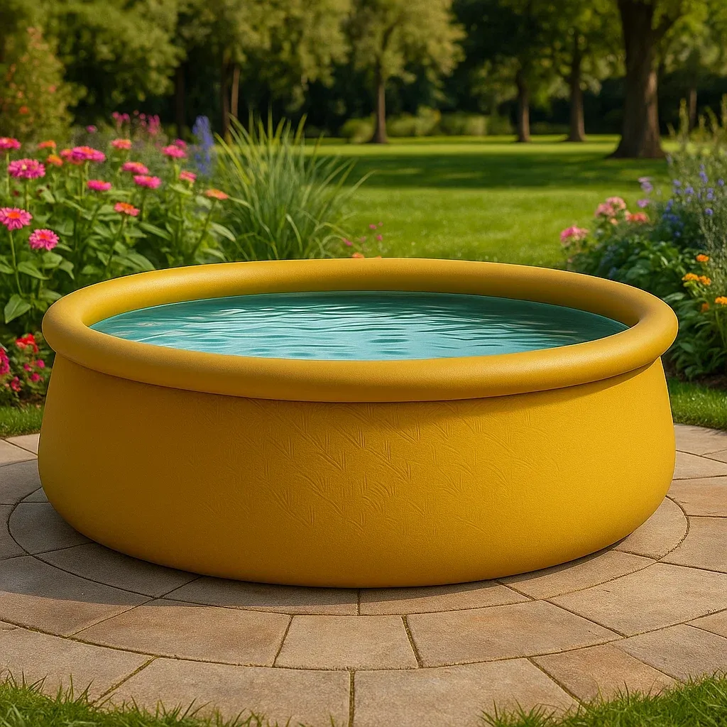 Piscine autoportée 472x472x104 cm, couleur jaune, avec échelle, avec filtre NxfXGbGz83aS-Meuzen