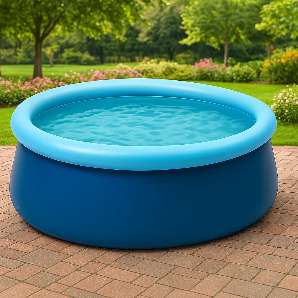 Piscine autoportée bleu/bleu clair 305x305x76 cm avec échelle et filtre à cartouche AscbGocp87Kj-Meuzen