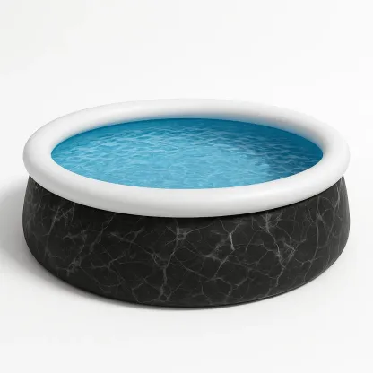 Piscine autoportée noir/blanc 366x366x122 cm avec échelle avec filtre à cartouche rnDAyoNe25uL-Meuzen