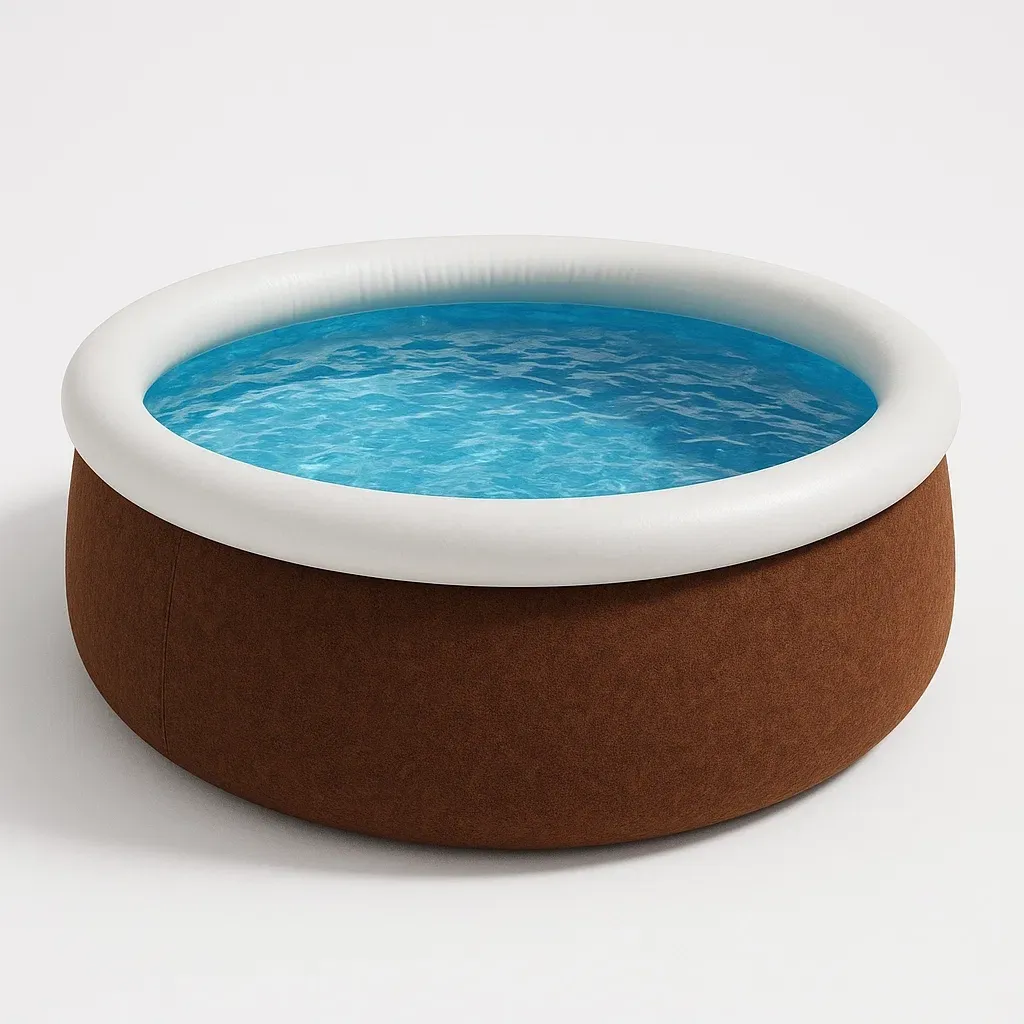 Piscine autoportée marron/blanc 305x305x76 cm avec échelle et filtre à sable gYdJsoJL39UQ-Meuzen