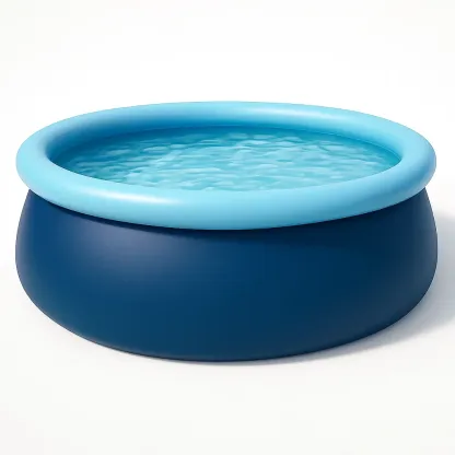Piscine autoportée bleu foncé/bleu clair 305x305x76 cm avec échelle et filtre à cartouche DXMiLiMC48fk-Meuzen
