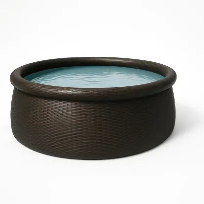 Piscine autoportée marron foncé 366x366x76 cm avec échelle et filtre à sable gOgSboRd57Py-Meuzen