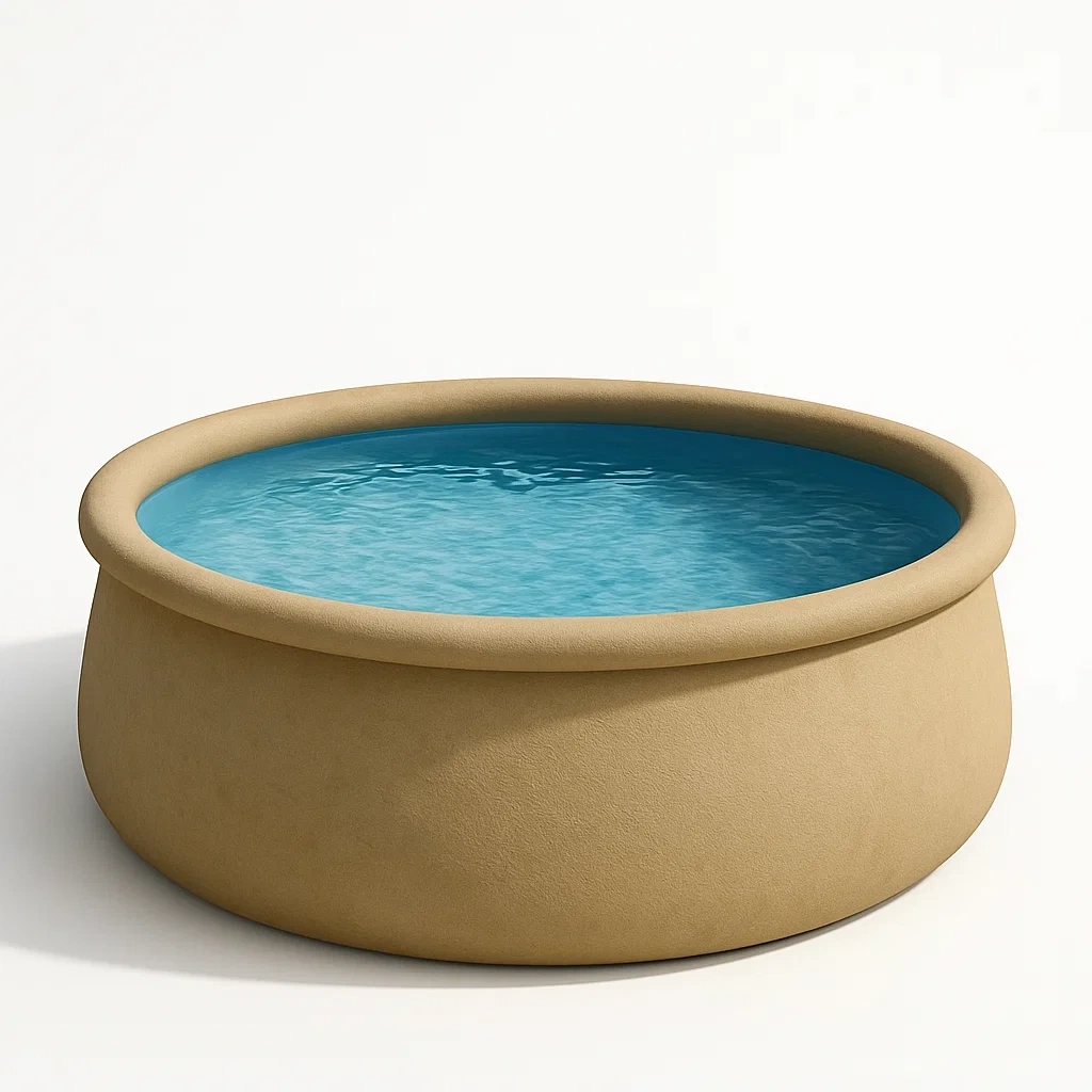 Piscine autoportée marron clair/bleu 300x300x76 cm avec échelle et filtre à sable NRJkHWlE60YL-Meuzen