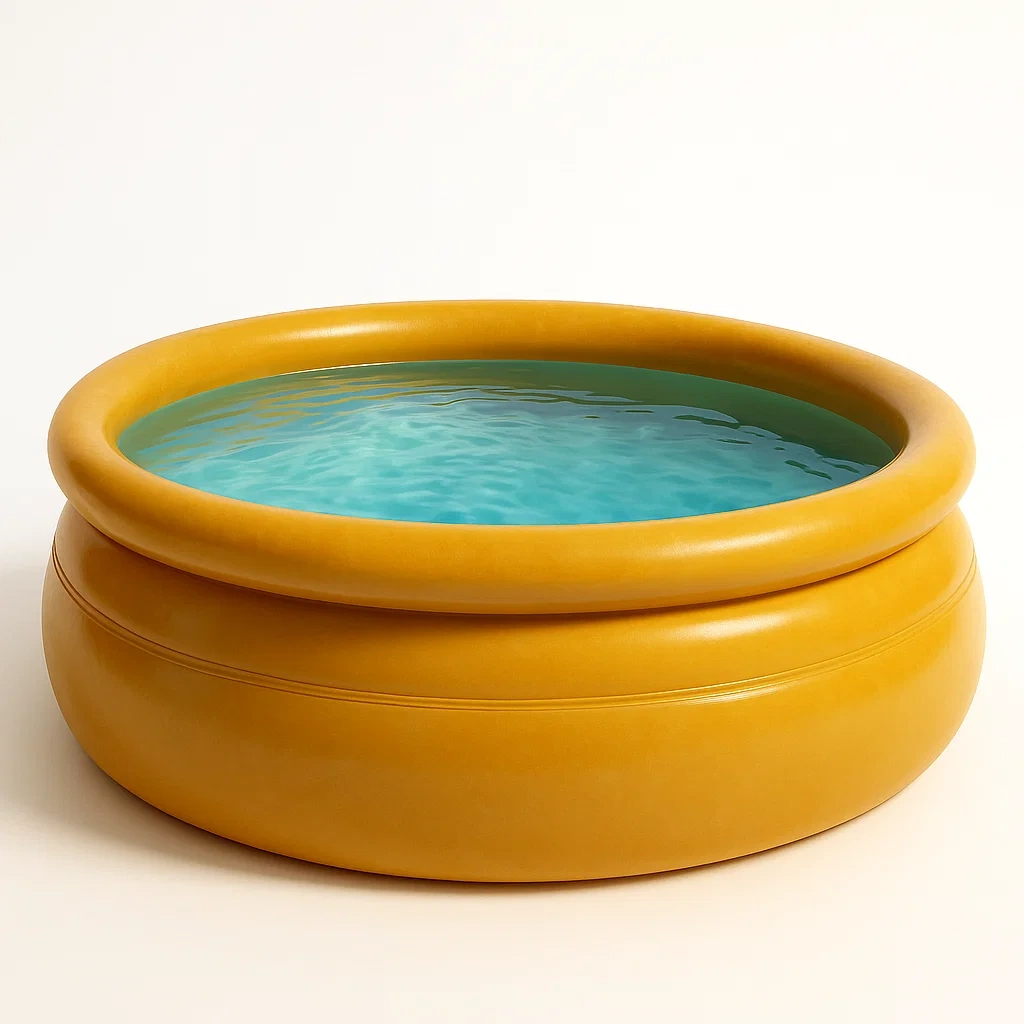 Piscine autoportée ronde avec échelle et filtre à cartouche jaune 300x300x76 cm lAJGolBu62mx-Meuzen