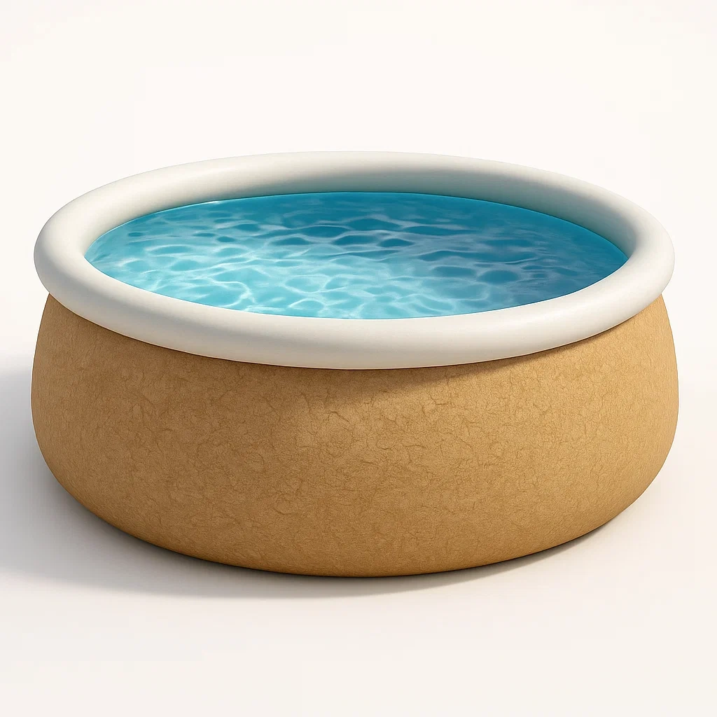 Piscine autoportée 472x472x104 cm, couleur beige / blanc, avec échelle, avec filtre wwLUkASc65GJ-Meuzen