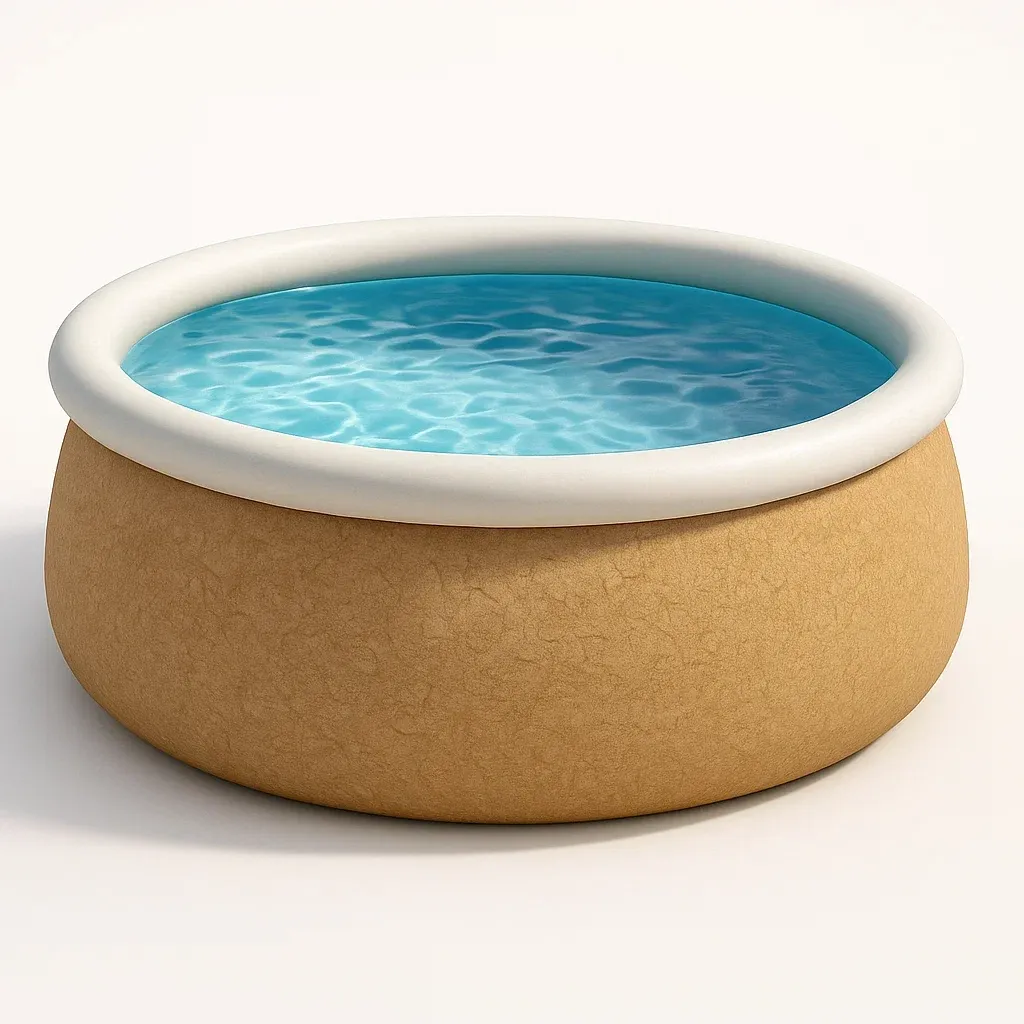 Piscine autoportée 472x472x104 cm, couleur beige / blanc, avec échelle, avec filtre wwLUkASc65GJ-Meuzen