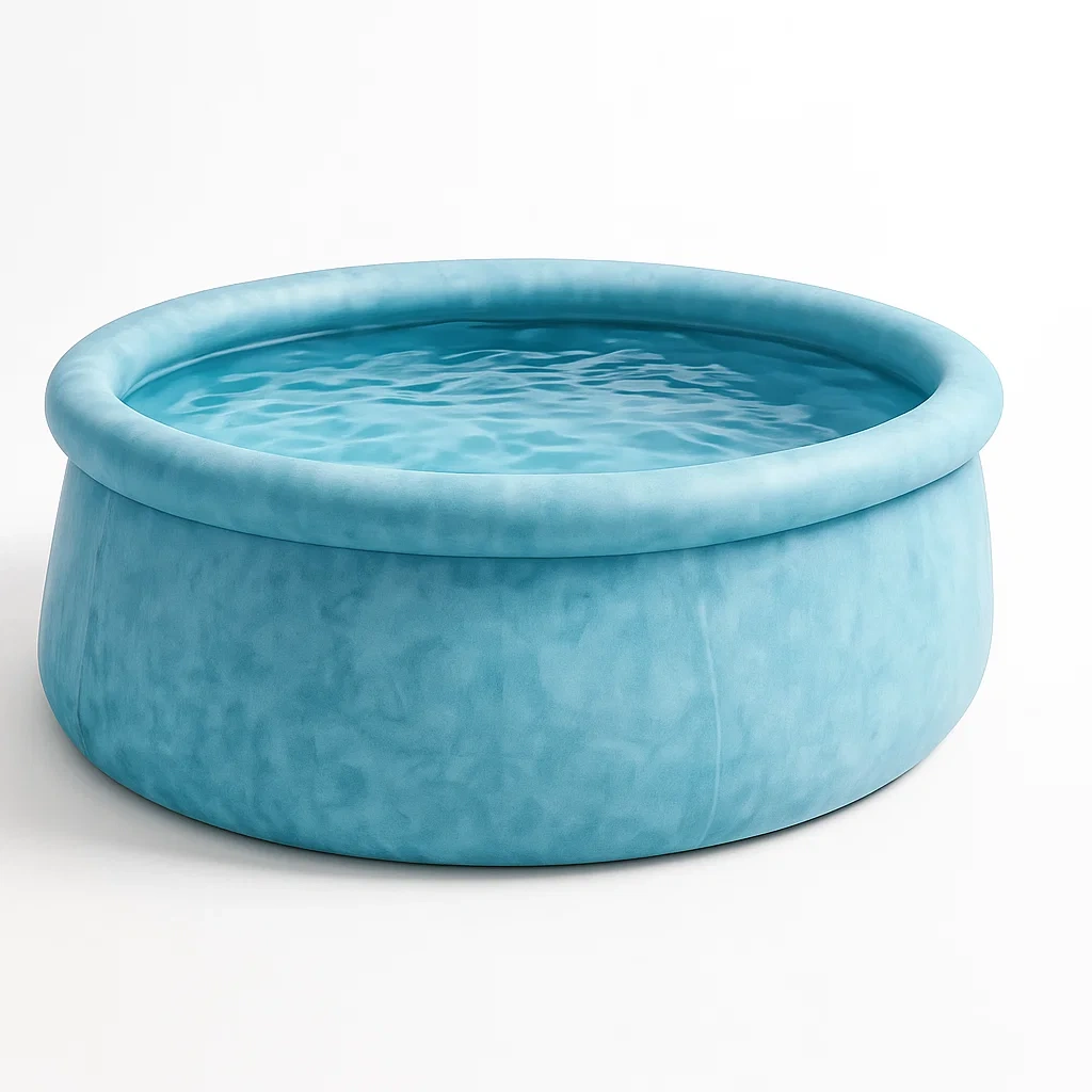 Piscine autoportée ronde avec échelle et filtre à cartouche bleu clair 300x300x76 cm XATICLEP68Li-Meuzen