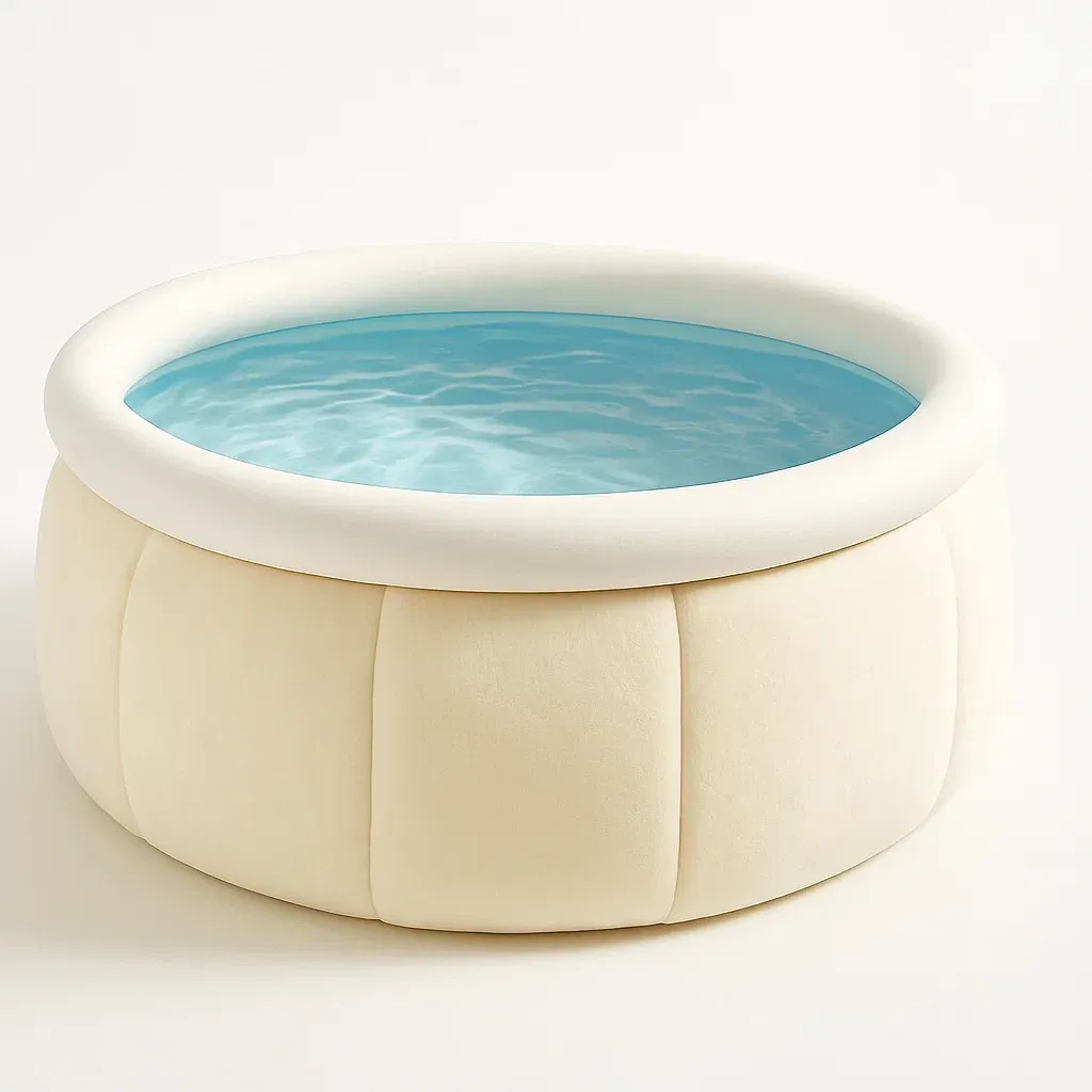 Piscine autoportée blanc cassé 366x366x76 cm avec échelle et filtre à cartouche zDGEFaaq69wN-Meuzen