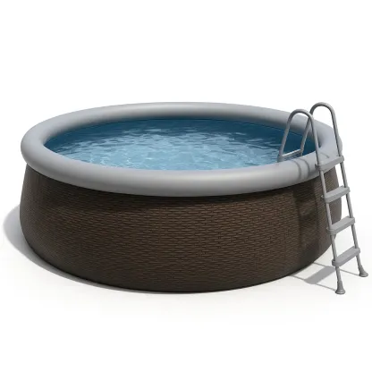 Piscine autoportée marron/gris 366x366x122 cm avec échelle avec filtre à cartouche HuYPORQjH7xF-Meuzen