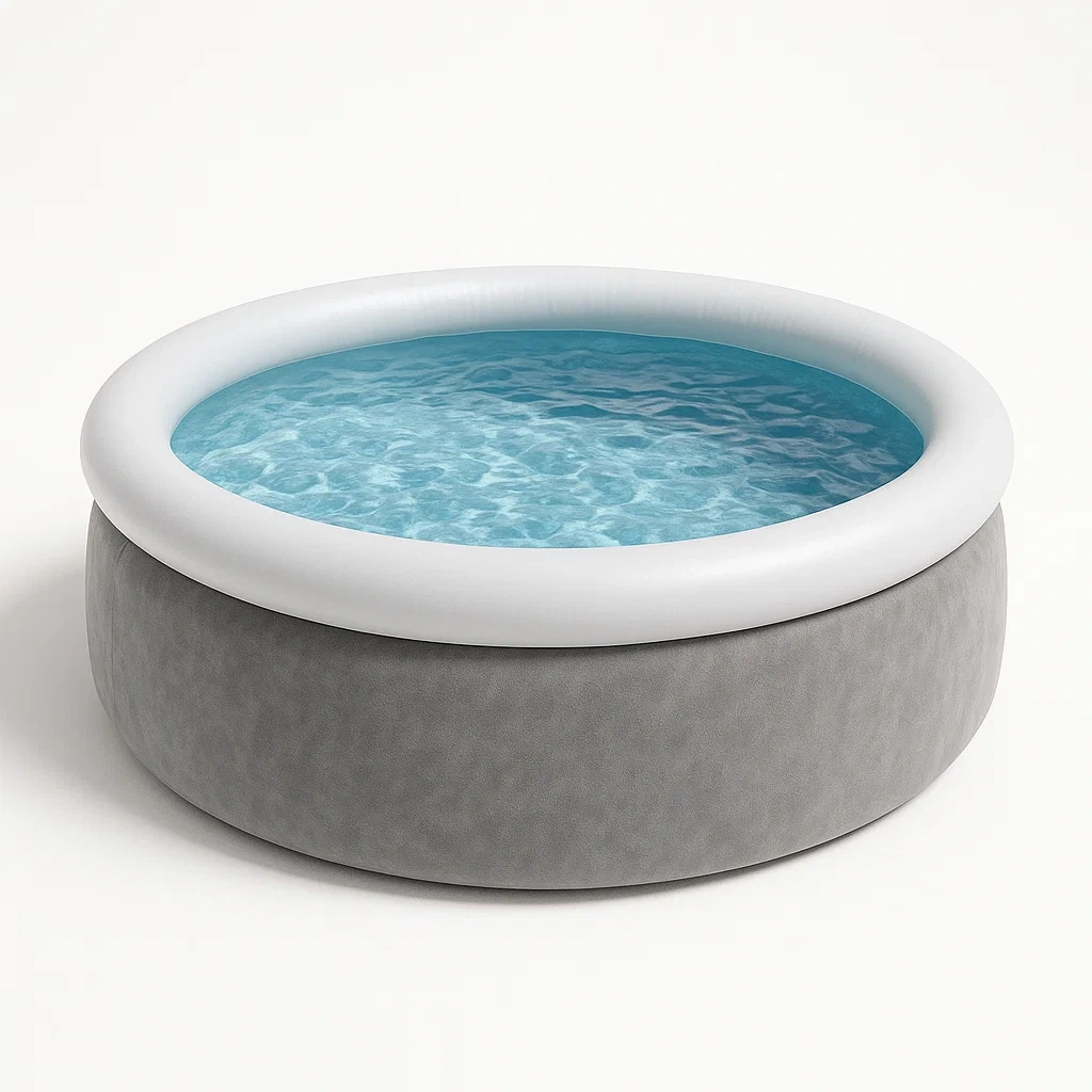 Piscine autoportée ronde avec échelle et filtre cartouche gris/blanc 290x290x85 cm kWKrvDERX8jl-Meuzen