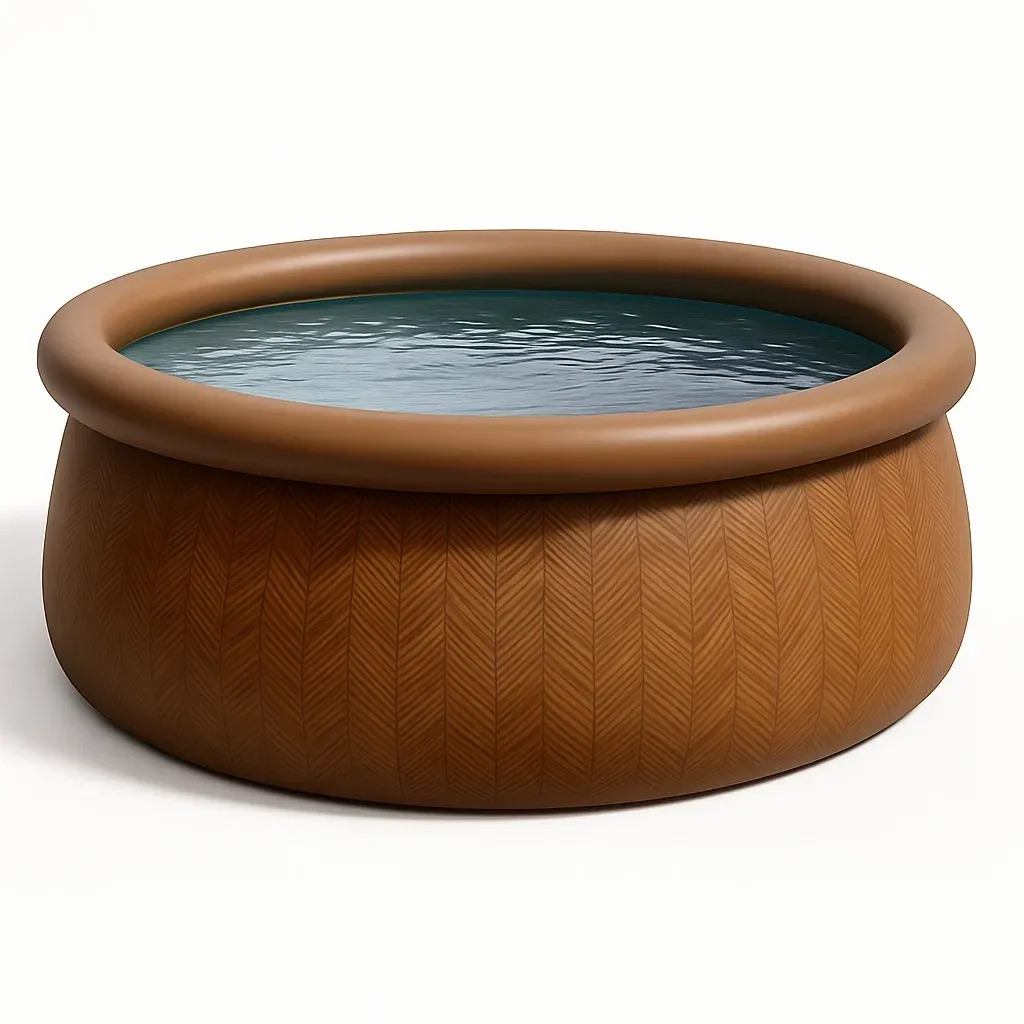 Piscine autoportée marron 300x300x76 cm avec échelle et filtre à sable dgEwGIWS78AN-Meuzen