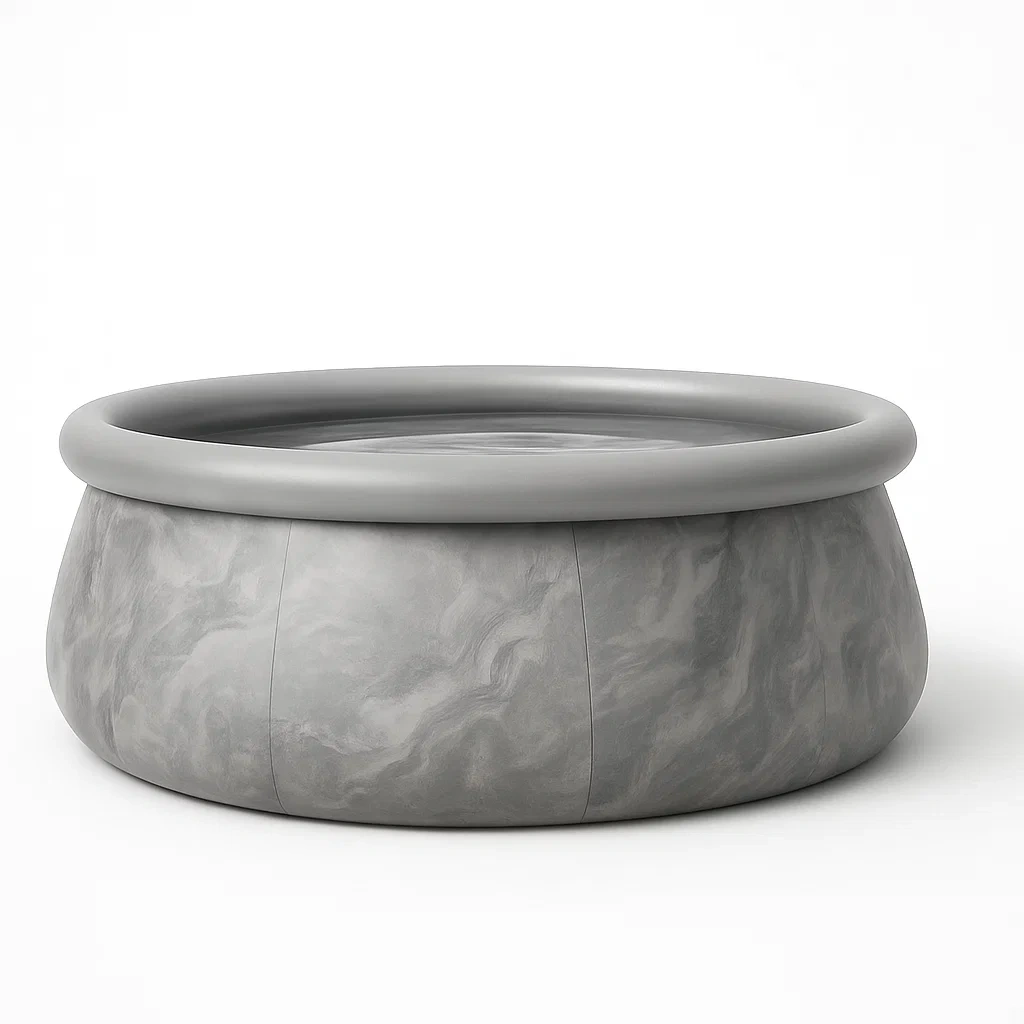 Piscine autoportée ronde avec échelle et filtre à cartouche gris 305x305x76 cm FKYFPXHq80cS-Meuzen