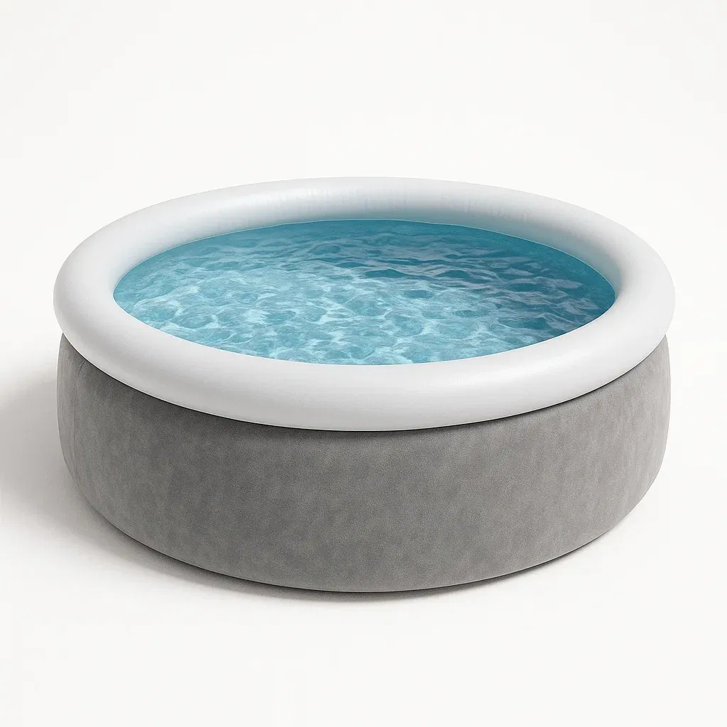 Piscine autoportée ronde avec échelle et filtre cartouche gris/blanc 290x290x85 cm kWKrvDERX8jl-Meuzen