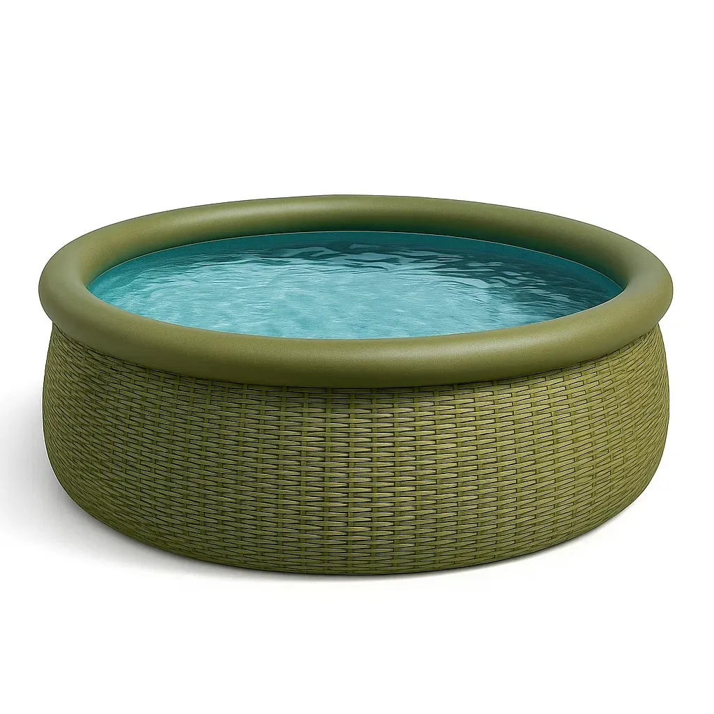 Piscine autoportée olive 366x366x122 cm avec échelle avec filtre à cartouche qpVVpKLm85hb-Meuzen