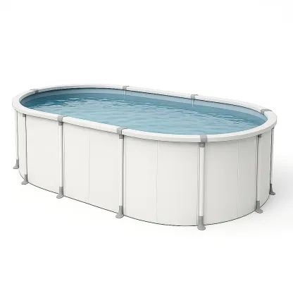 Piscine tubulaire ovale blanc 407x238x97 cm avec échelle et filtre DQzpLRt108Ti-Meuzen