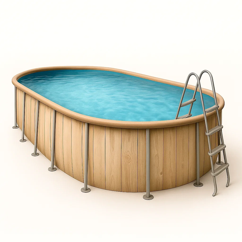 Piscine tubulaire ovale 407x238x97 cm Beige zhNdPbe115It-Meuzen