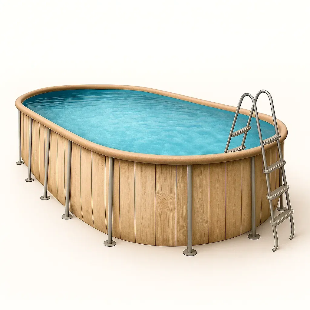 Piscine tubulaire ovale 407x238x97 cm Beige zhNdPbe115It-Meuzen