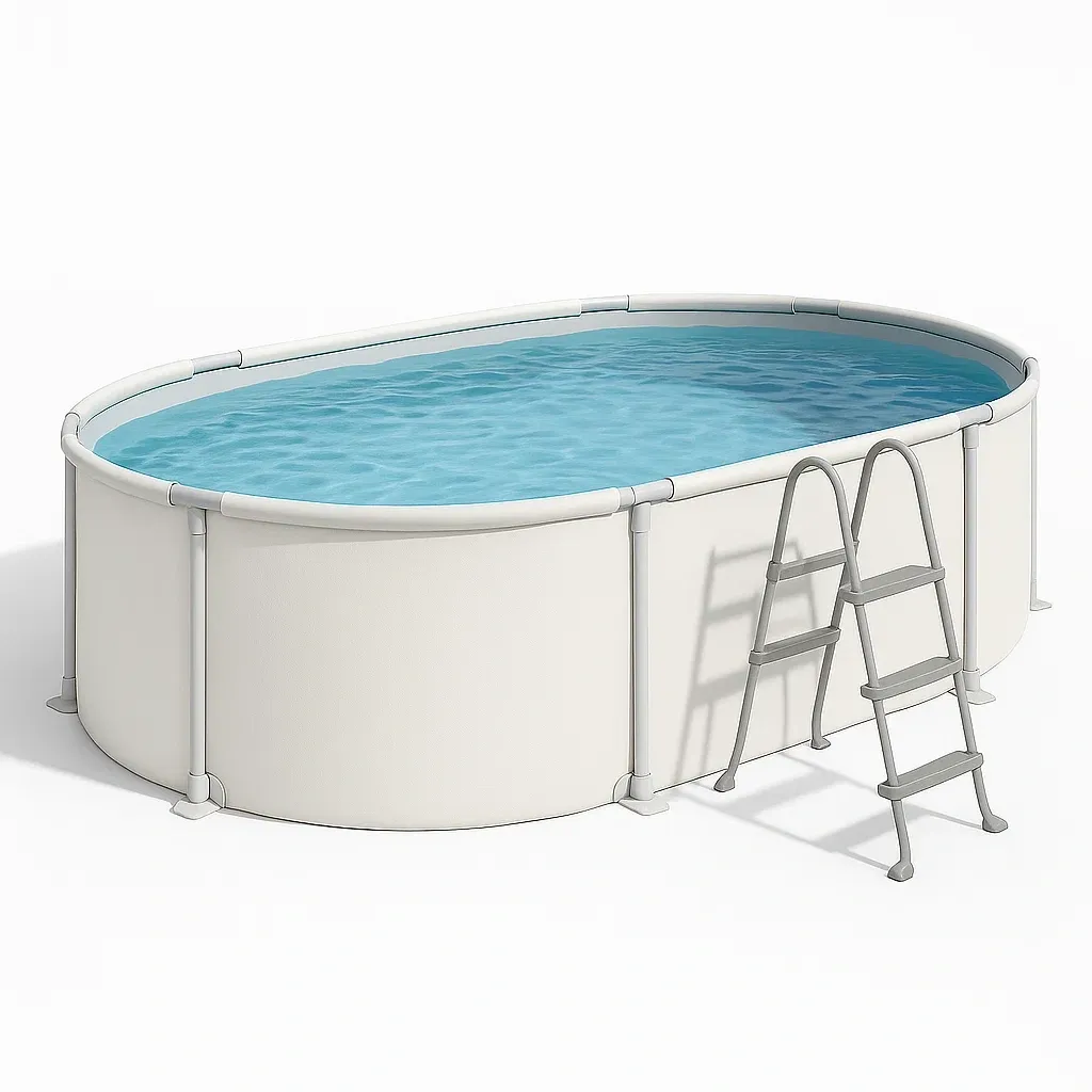 Piscine tubulaire ovale 468x275x102 cm blanc avec échelle et filtre ekfYKeW135iW-Meuzen