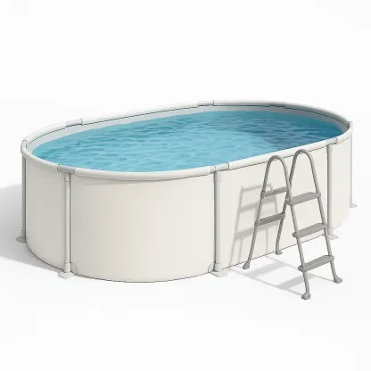Piscine tubulaire ovale 468x275x102 cm blanc avec échelle et filtre ekfYKeW135iW-Meuzen