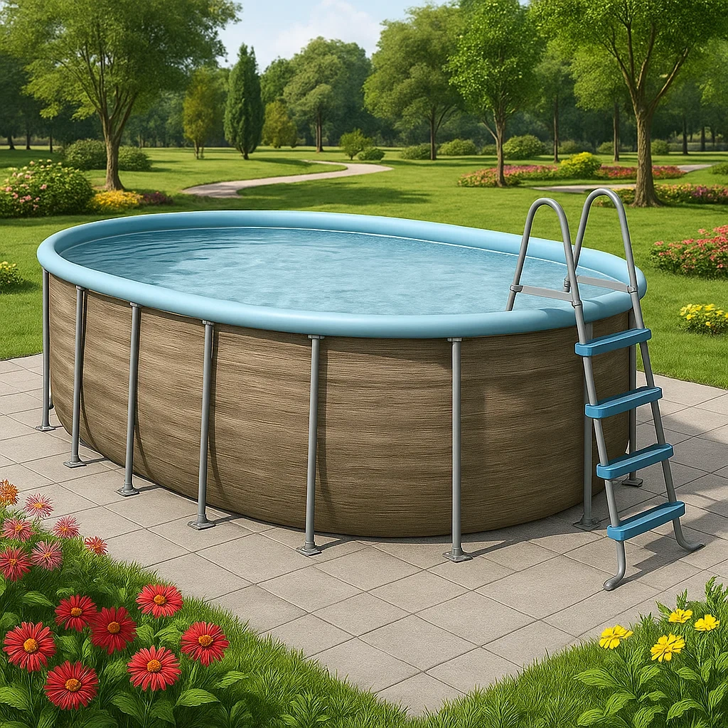 Piscine tubulaire ovale bois/bleu clair 407x238x97 cm avec échelle et filtre à cartouche ymaFmKoi89wU-Meuzen