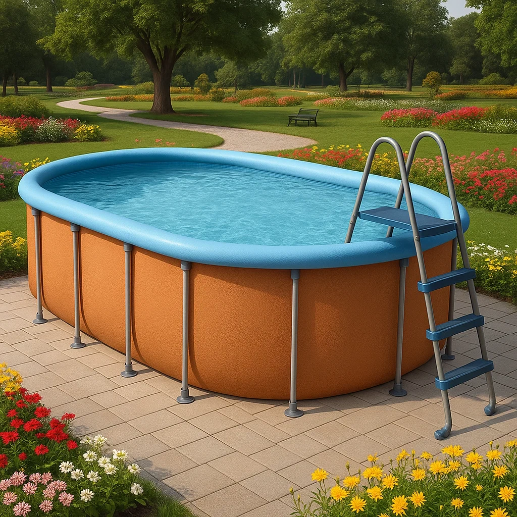 Piscine tubulaire ovale 407x238x97 cm  avec échelle rHHtgAHq97XN-Meuzen