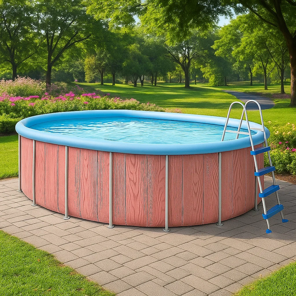 Piscine tubulaire ovale 407x238x97 cm avec échelle VPOtjUi103iv-Meuzen