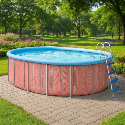 Piscine tubulaire ovale 407x238x97 cm avec échelle VPOtjUi103iv-Meuzen