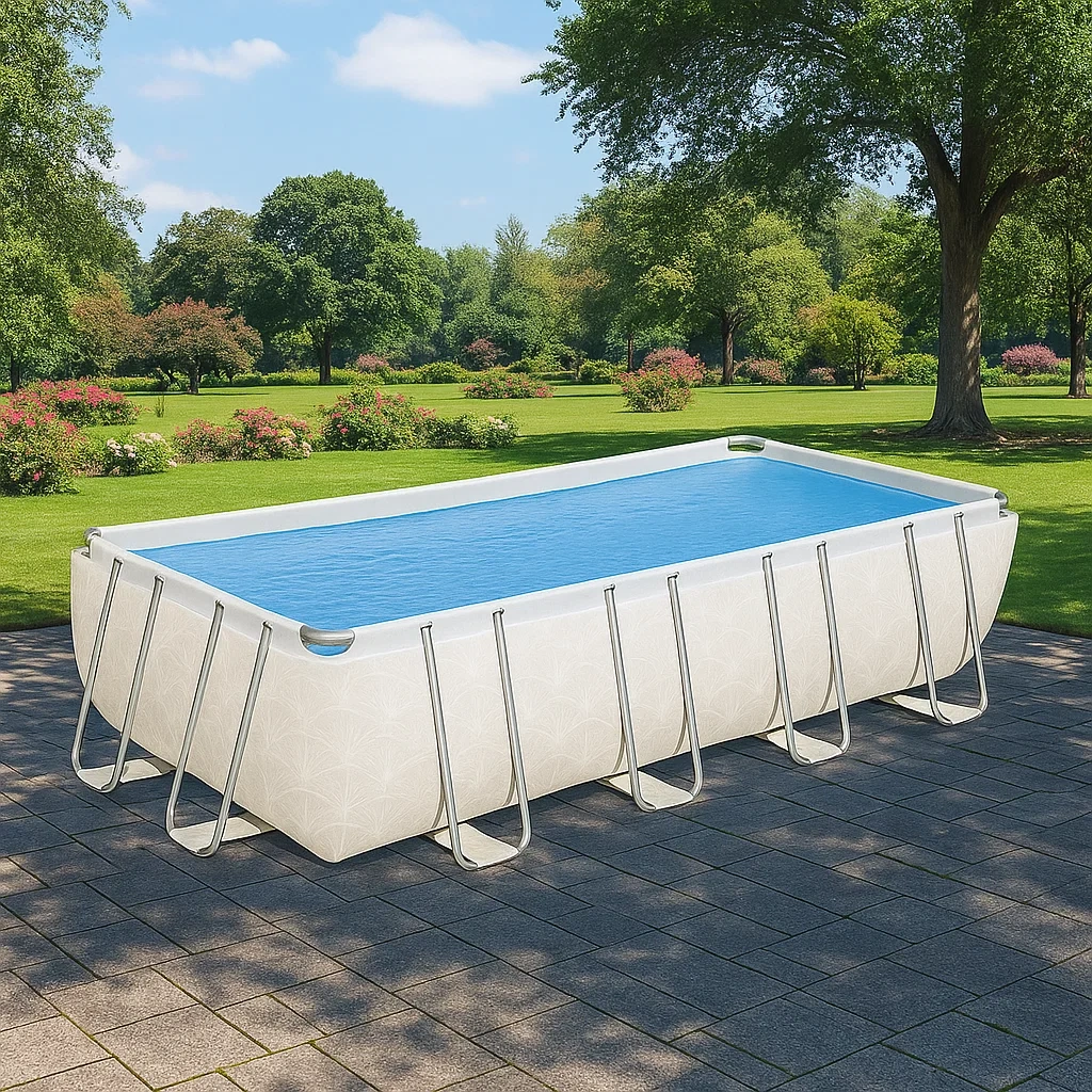 Piscine tubulaire rectangulaire 558x262x116 cm beige FSYEZgG184FU-Meuzen