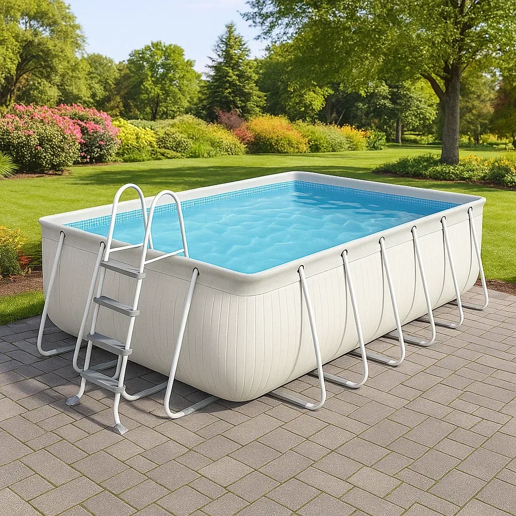Piscine tubulaire rectangulaire 703x350x125 cm, couleur blanc avec échelle et filtre NhqdFPU196ri-Meuzen