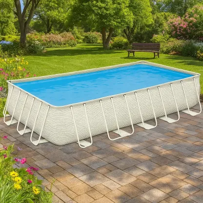 Piscine tubulaire rectangulaire 703x350x125 cm, couleur blanc avec échelle et filtre YheibqO208oE-Meuzen