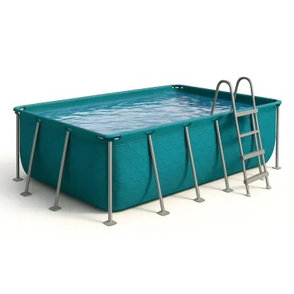 Piscine tubulaire rectangulaire 390 x 197 x h 97 cm, couleur peacock blue, avec échelle, avec filtre nzEObvz161bG-Meuzen