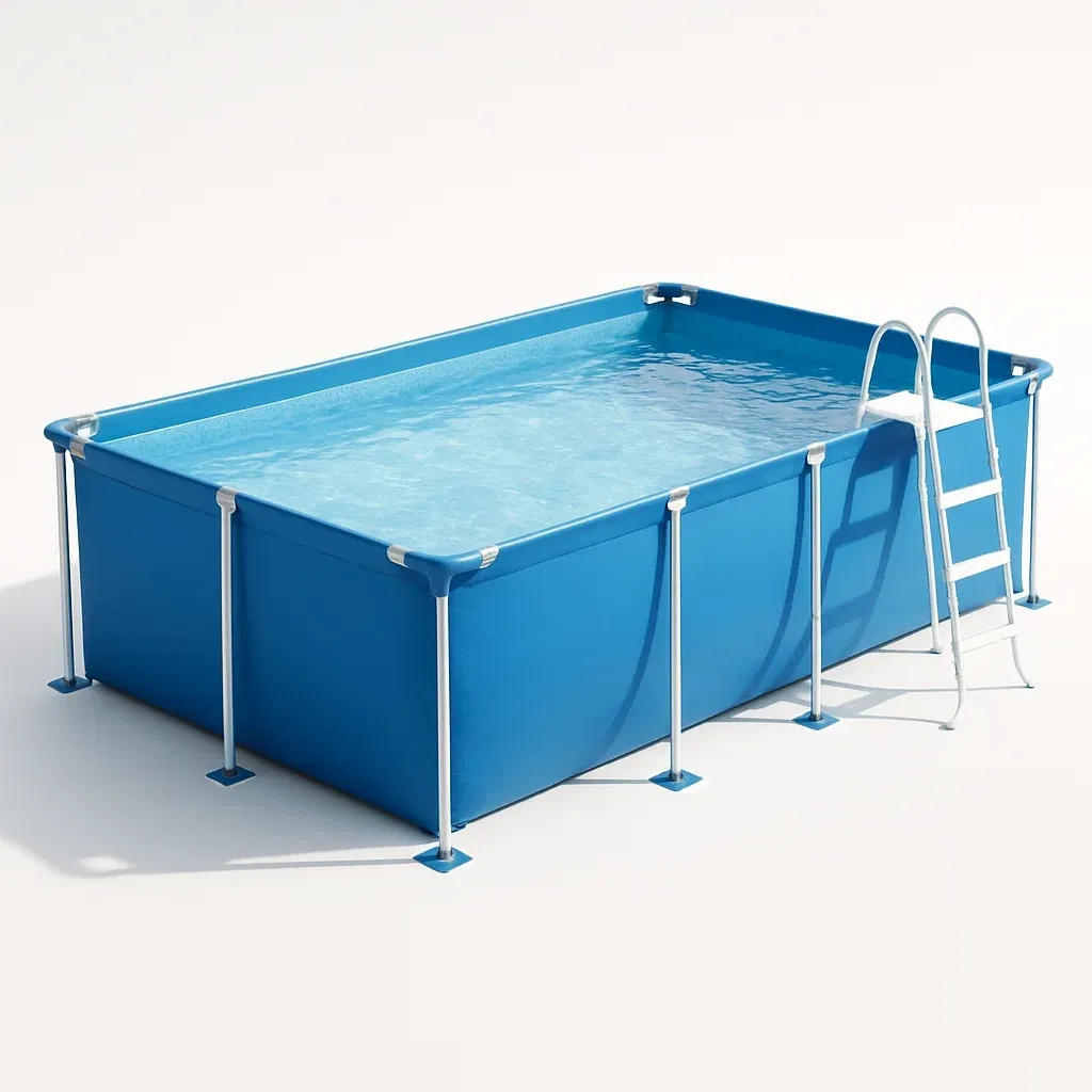 Piscine tubulaire rectangulaire 390x197xh97 cm bleu/blanc avec échelle avec filtre UYJwuyf162Hu-Meuzen