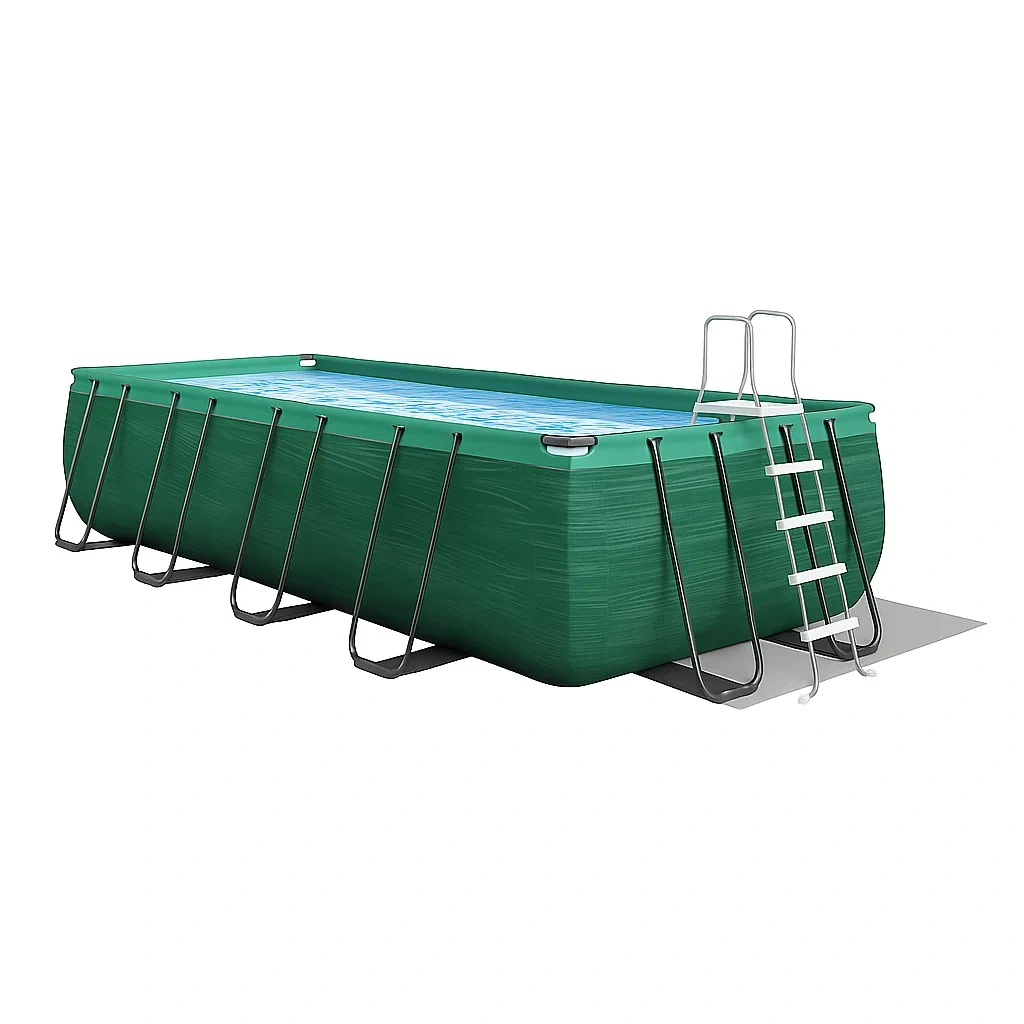 Piscine tubulaire rectangulaire 703x350x125 cm vert, avec échelle et filtre uVKfIMZ209Jx-Meuzen