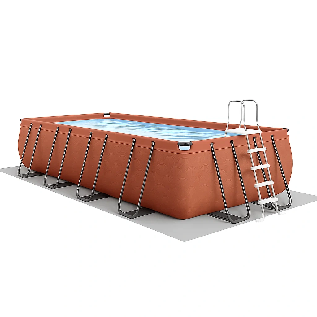 Piscine tubulaire rectangulaire 703x350xh125 cm rouille/noir avec échelle avec filtre nIfkpDD210tM-Meuzen