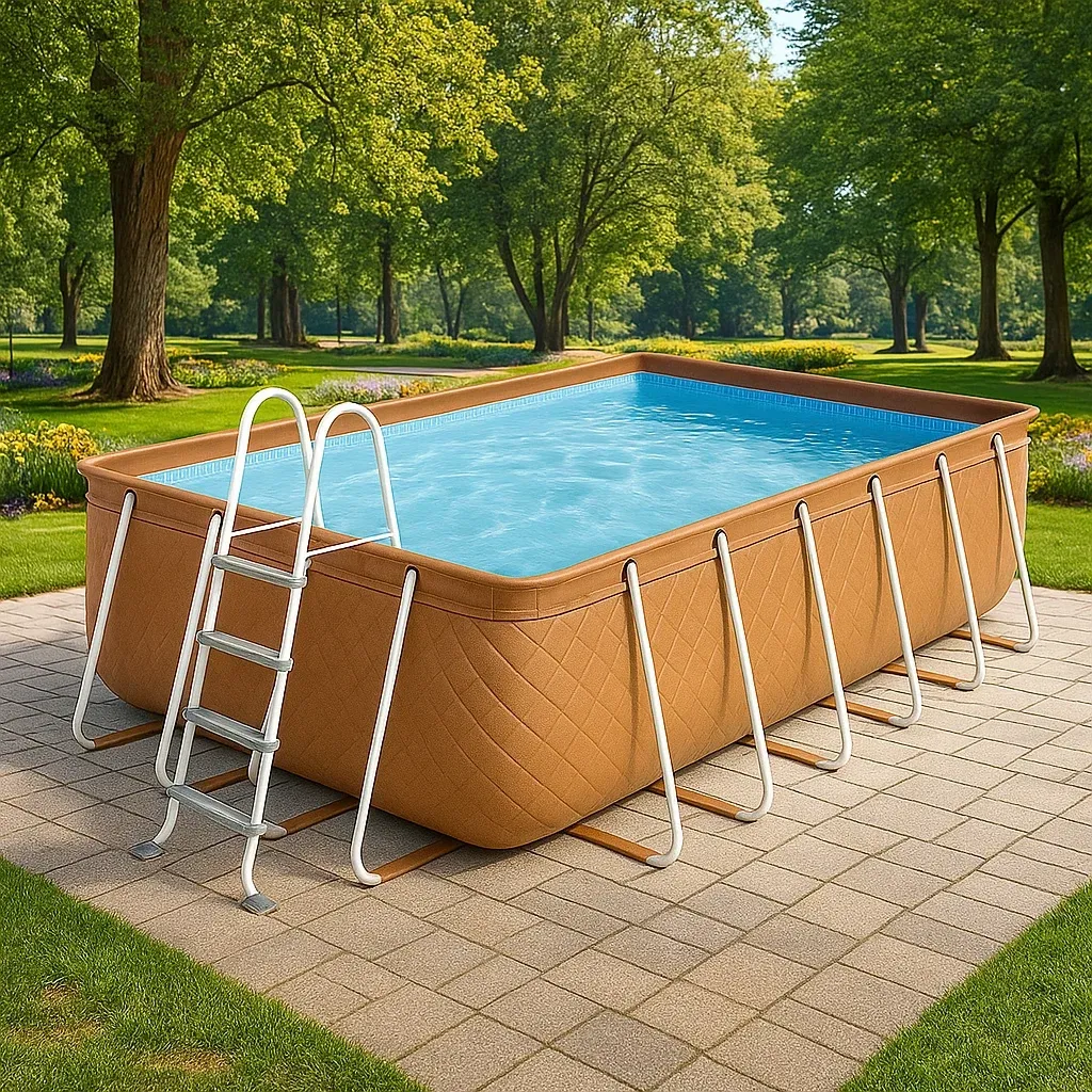 Piscine tubulaire rectangulaire 558x262x116 cm beige avec échelle et filtre tXlqbZn166Oi-Meuzen