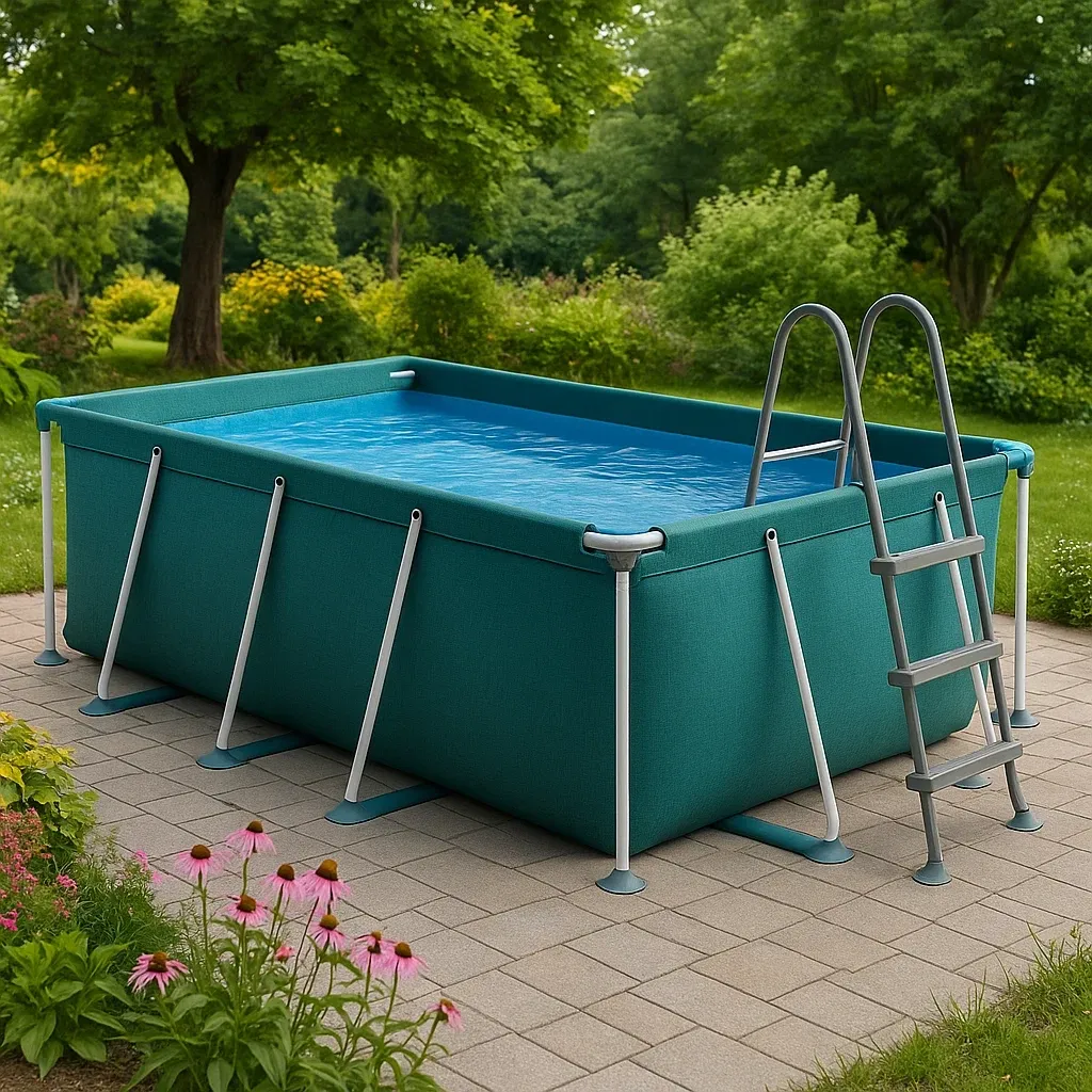 Piscine tubulaire rectangulaire 558x262x116 cm bleu paon avec échelle et filtre XiUeqwS171mA-Meuzen