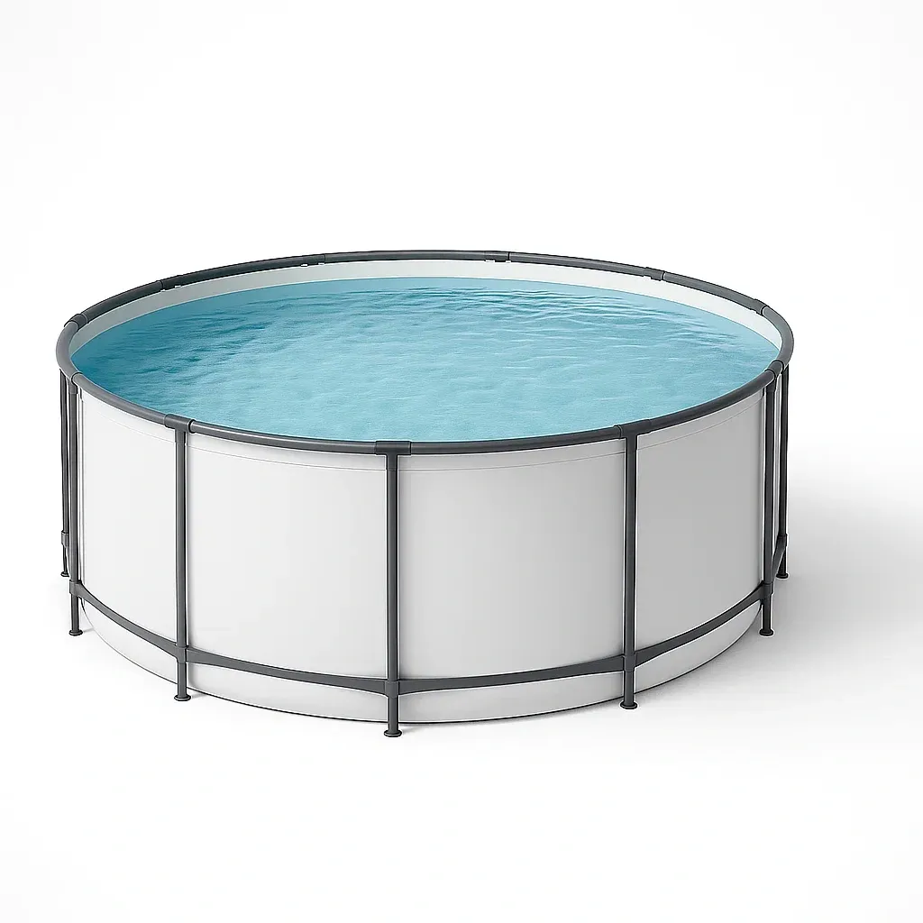 Piscine tubulaire ronde 296x95 cm blanc/gris avec échelle et filtre à sable VTJQXhI224rj-Meuzen