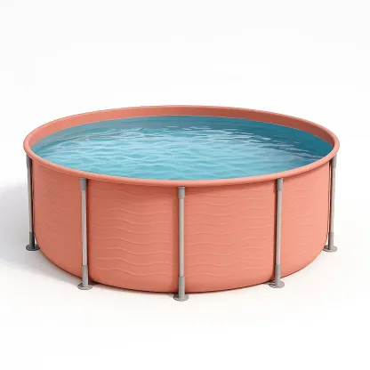 Piscine tubulaire ronde 296x95 cm rose, avec échelle et filtre AEEoaAD232kZ-Meuzen