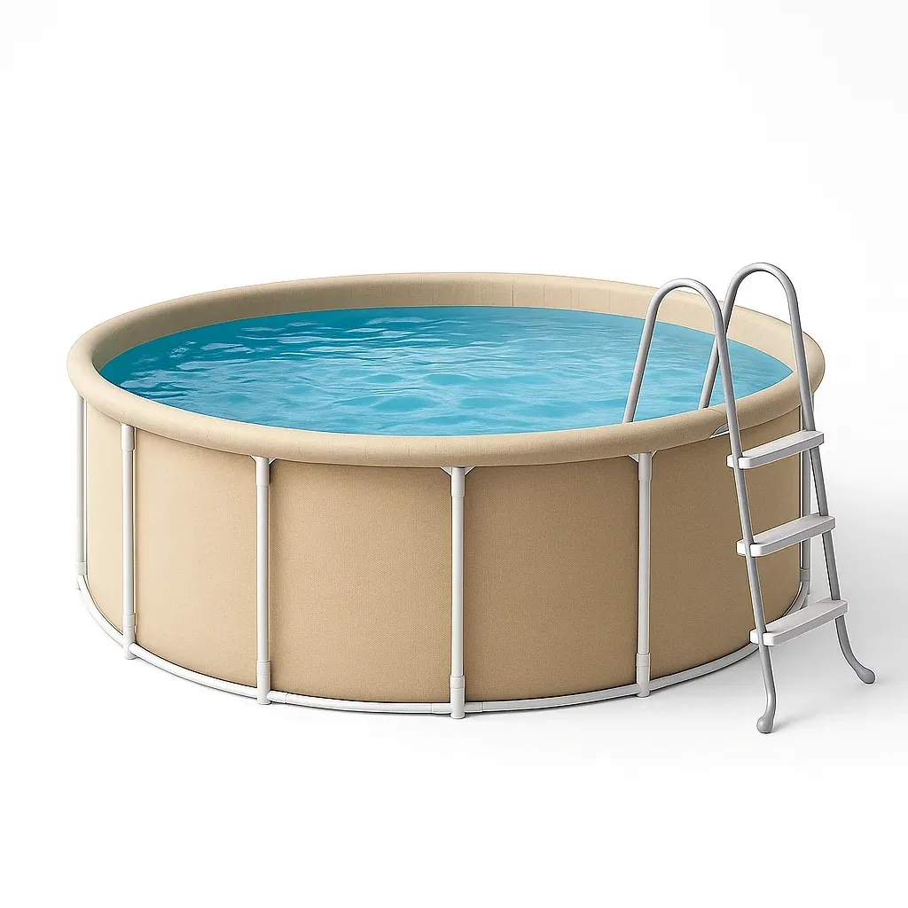 Piscine tubulaire ronde 296x95 cm, couleur beige avec échelle et filtre GRjnPiK213Gp-Meuzen