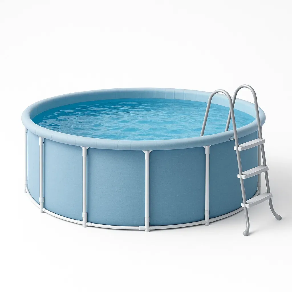 Piscine tubulaire ronde 355x97 cm bleu, avec échelle et filtre JPQqqpd256se-Meuzen