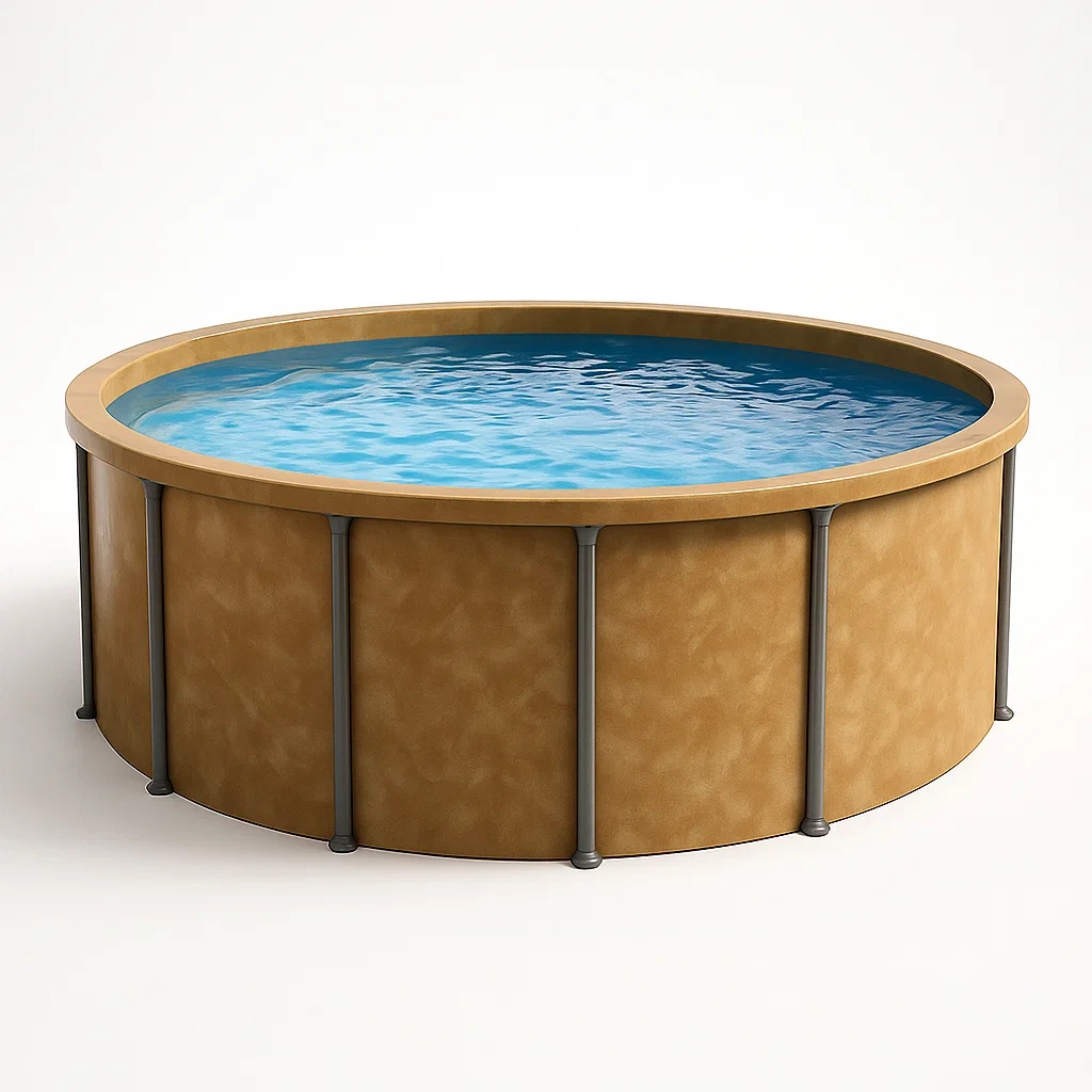 Piscine tubulaire ronde diamètre 440xh103 cm marron clair avec échelle avec filtre poDDqLH263Mv-Meuzen