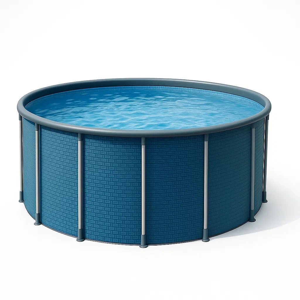 Piscine tubulaire ronde 440x103 cm bleu/gris avec échelle et filtre ltELPMj267ps-Meuzen