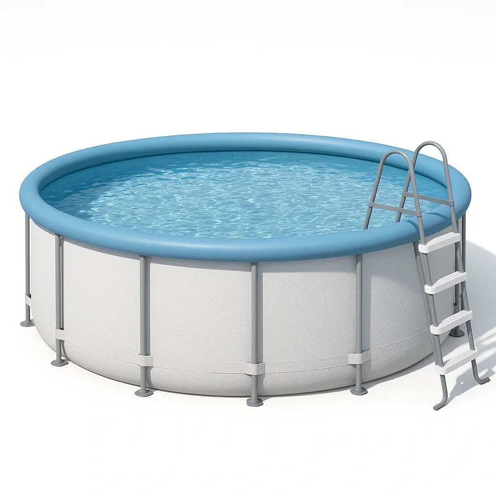 Piscine tubulaire ronde 440x103 cm blanc/bleu avec échelle et filtre ufaXnnw279Hv-Meuzen