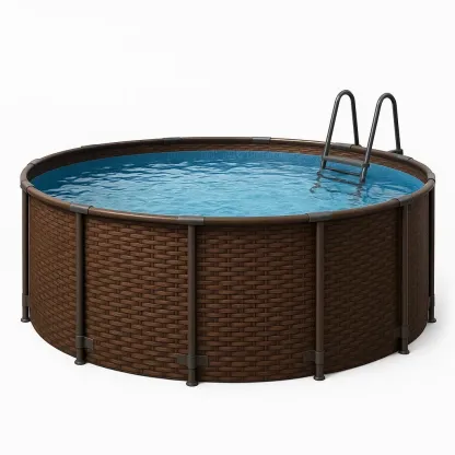 Piscine tubulaire ronde 440x103 cm marron, avec échelle et filtre gWVWktS280sm-Meuzen