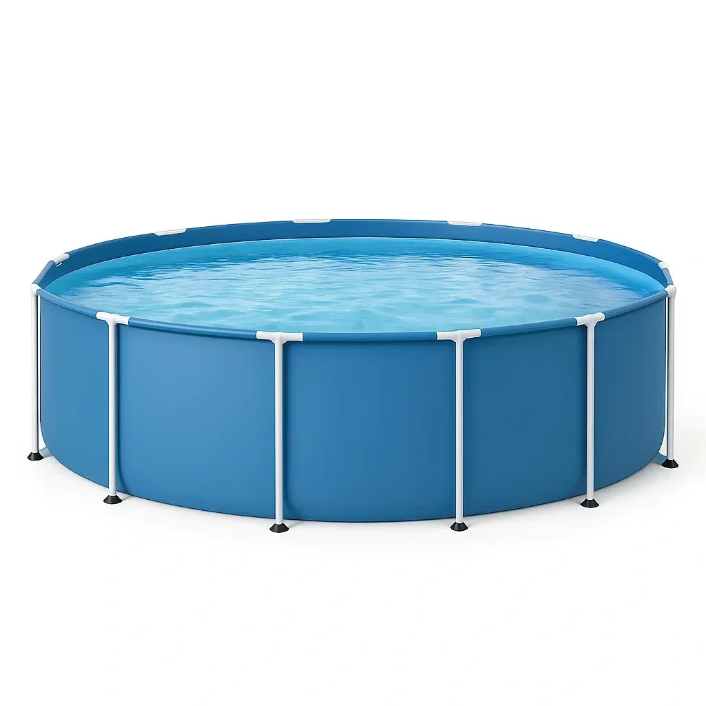 Piscine tubulaire ronde 296x h95 cm bleue avec échelle et filtre à cartouche fbPAcjX217Mu-Meuzen