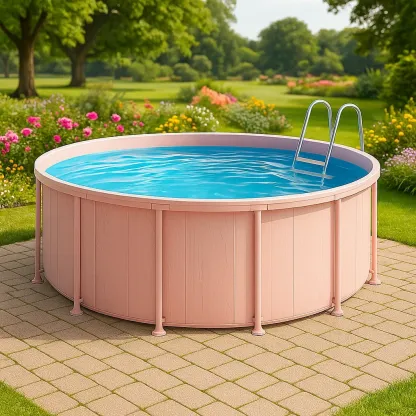 Piscine tubulaire ronde 296x95 cm rose, avec échelle et filtre VtzWvrL226Hh-Meuzen