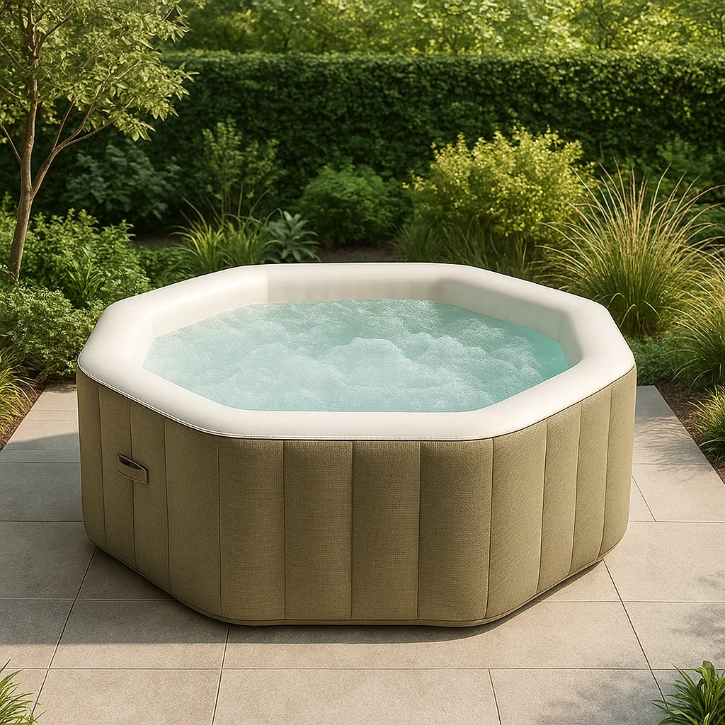 Spa gonflable 200x200x70 cm, beige/blanc, 4 personnes iSoHpWs323EU-Meuzen