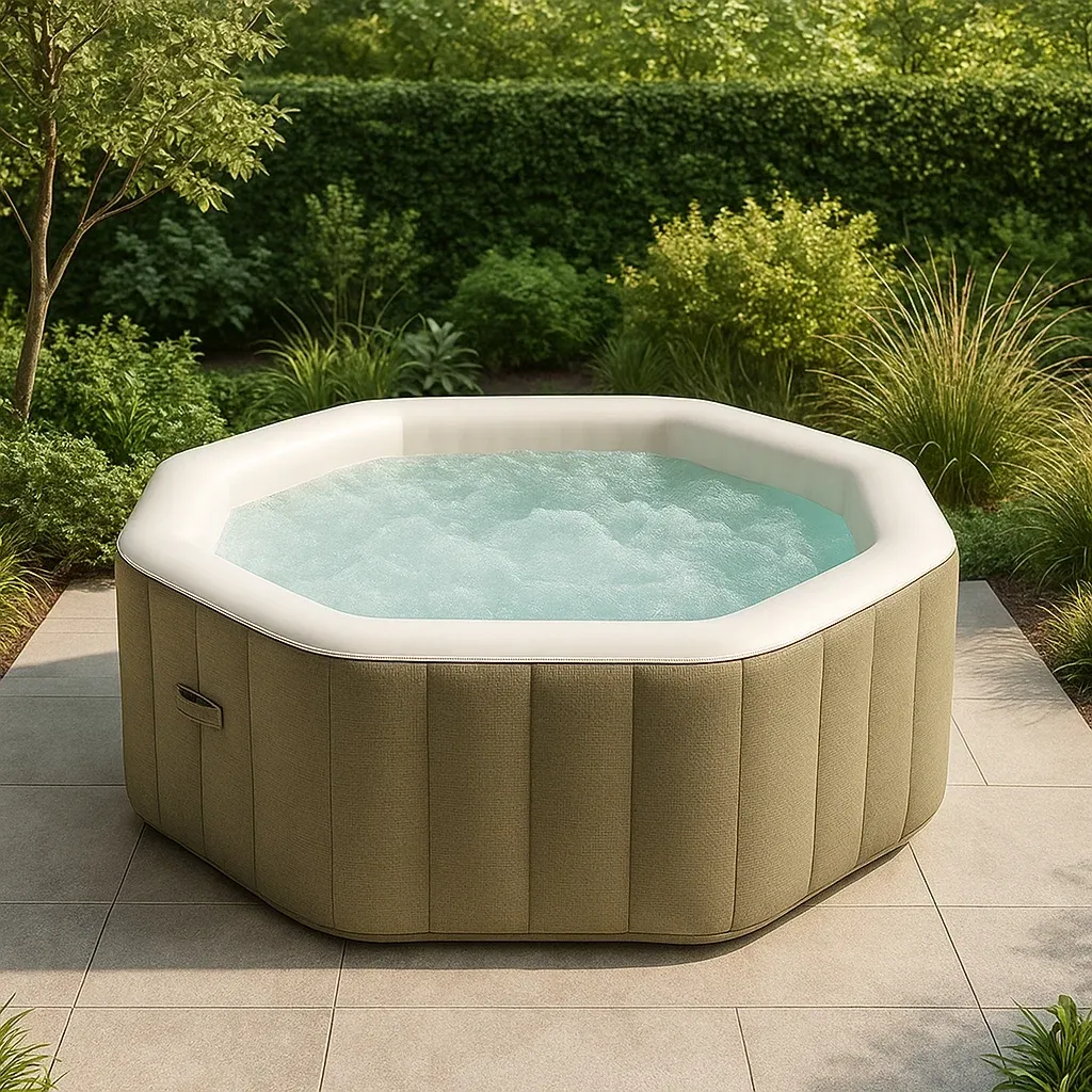 Spa gonflable 200x200x70 cm, beige/blanc, 4 personnes iSoHpWs323EU-Meuzen