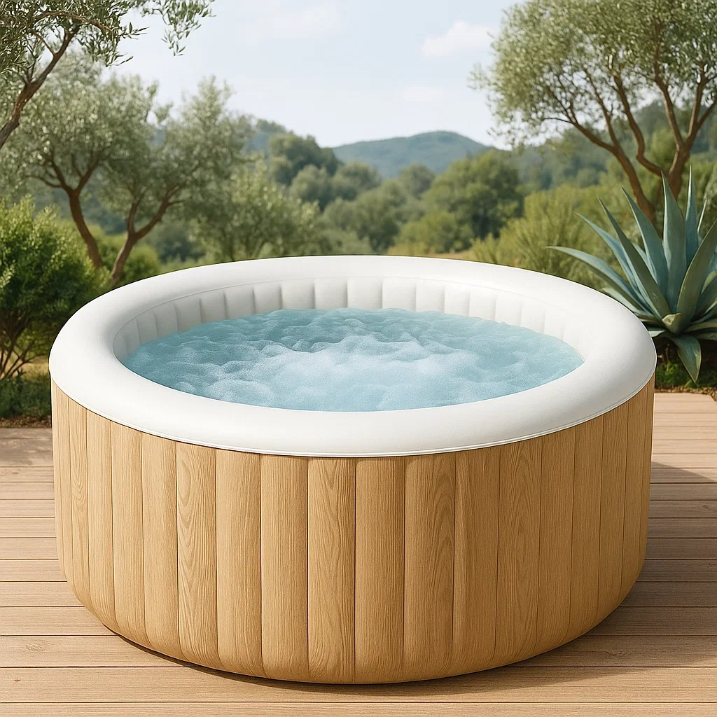 Spa gonflable 180x180x71 cm bois clair/blanc, pour 4 personnes lBkjABU324uR-Meuzen