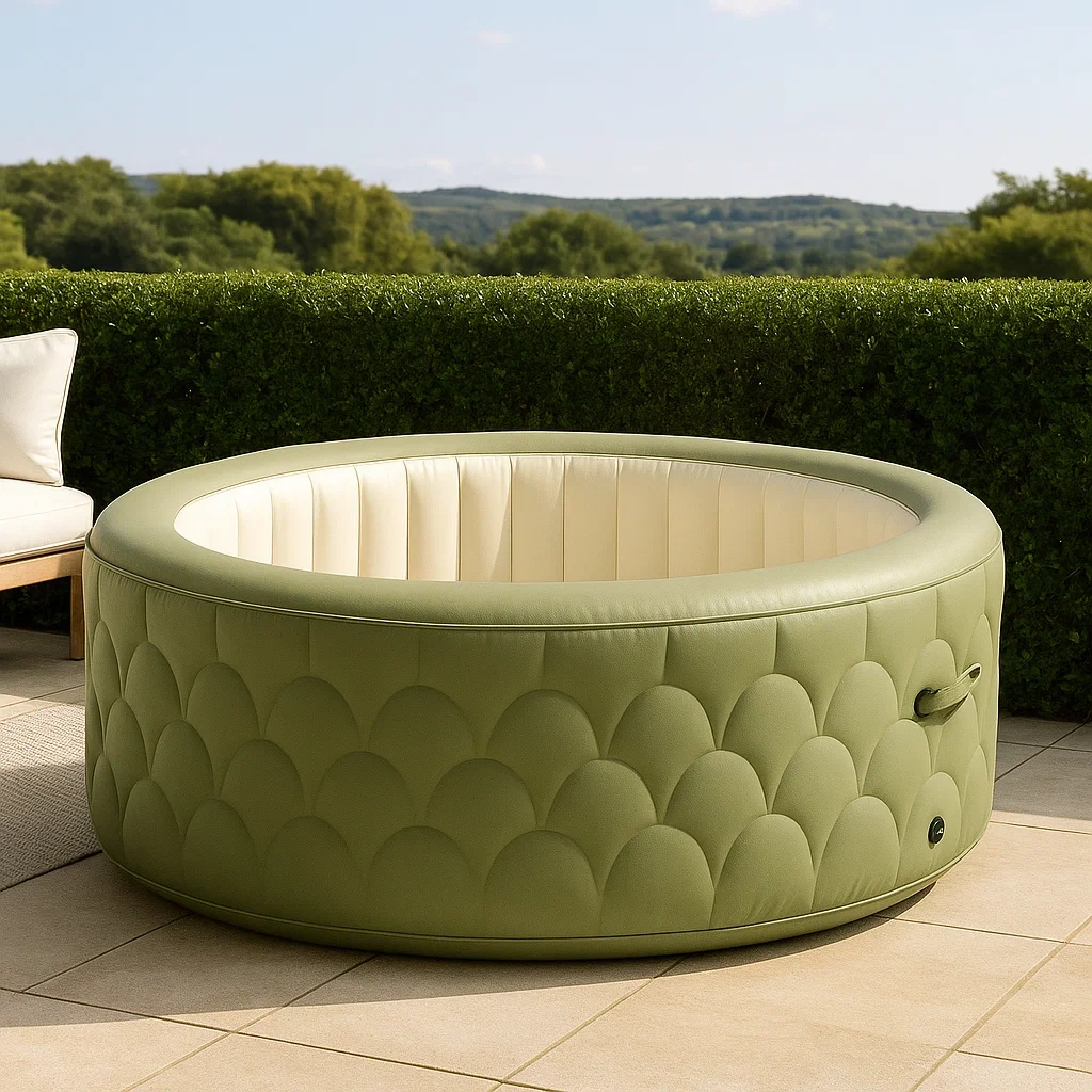 Spa gonflable 180x180x70 cm vert olive/beige pour 4 personnes GBgRJoN325GI-Meuzen